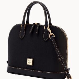 Dooney & Bourke Pebble Grain Zip Satchel Black